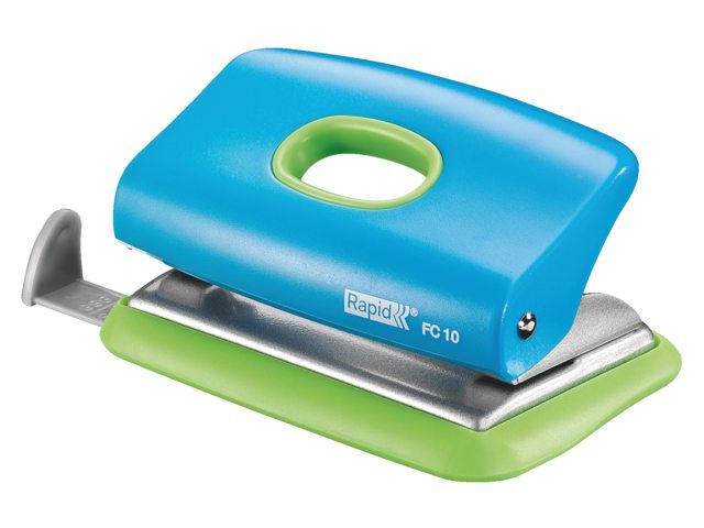 Perforator Rapid FC10 Funky 2-gaats 10vel blauw/groen