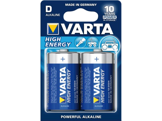 Batterij Varta high energy 2xD