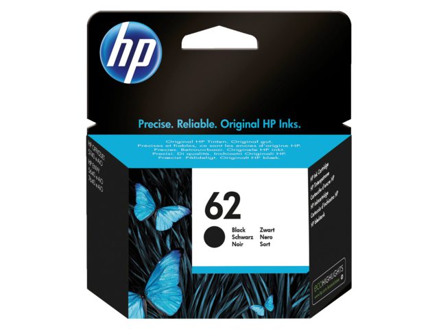 Inkcartridge HP C2P04AE 62 zwart