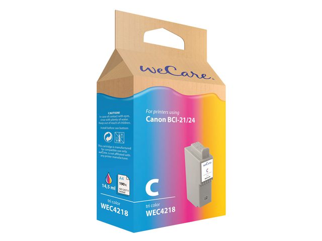 Inkcartridge Wecare Canon BCI-24 kleur