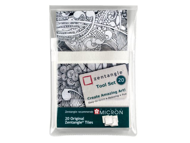 Zentangle tiles 20delig wit