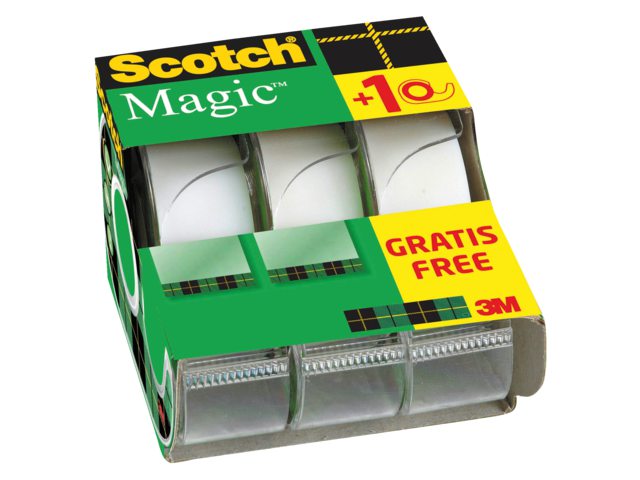 Onzichtbaar plakband Scotch Magic 810 19mmx7.5m +afroller