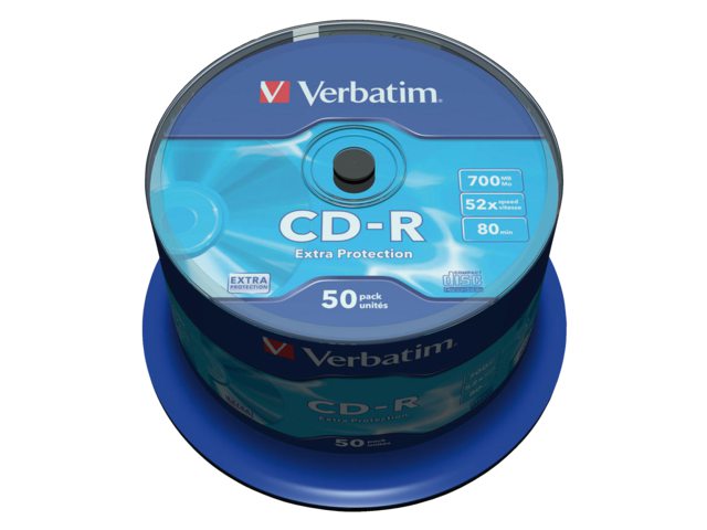 CD-R Verbatim 700MB 80min 52X spindel 50stuks