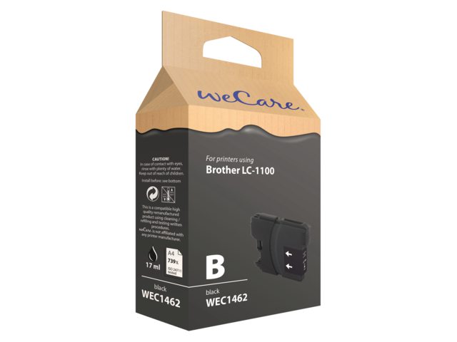 Inkcartridge Wecare Brother LC-1100 zwart