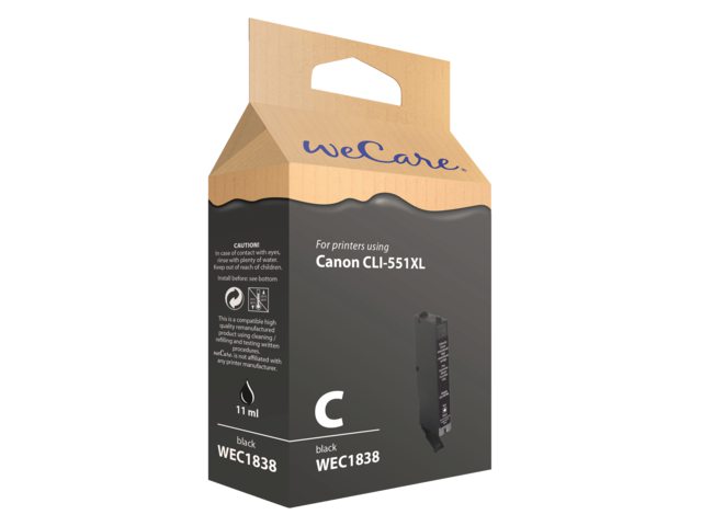 Inkcartridge Wecare Canon CLI-551XL zwart