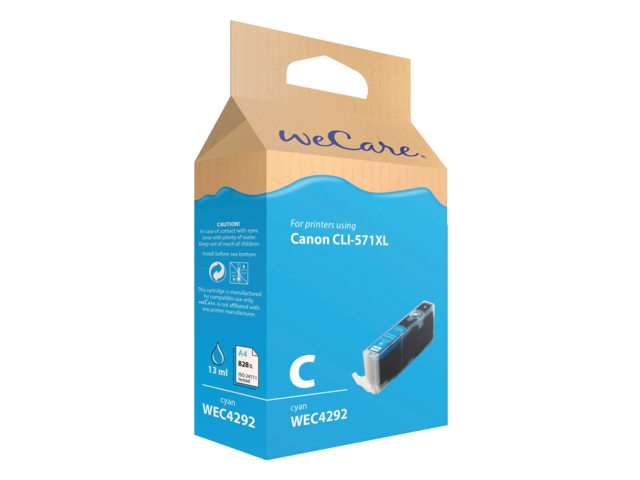 Inkcartridge Wecare Canon CLI-571XL blauw