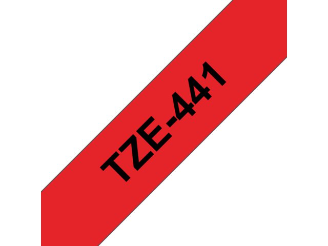 Labeltape Brother P-touch TZE441 18mm zwart op rood