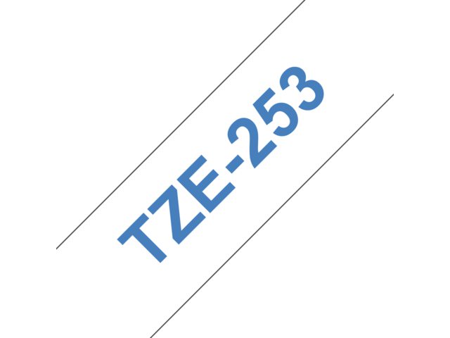 Labeltape Brother P-touch TZE253 24mm blauw op wit