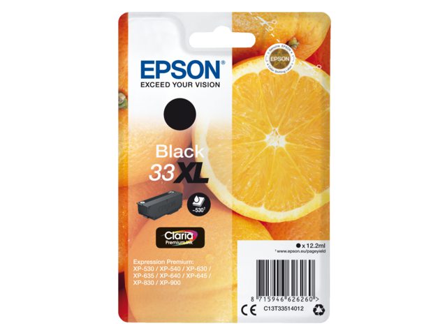 Inkcartridge Epson 33XL T3351 zwart HC