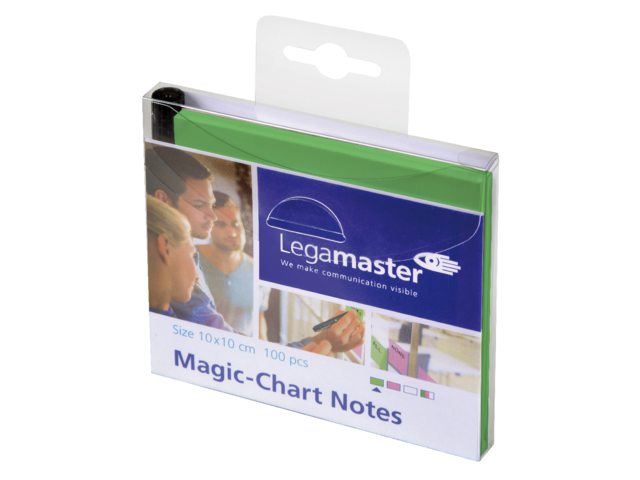 Magic-chart notes Legamaster 10x10cm groen