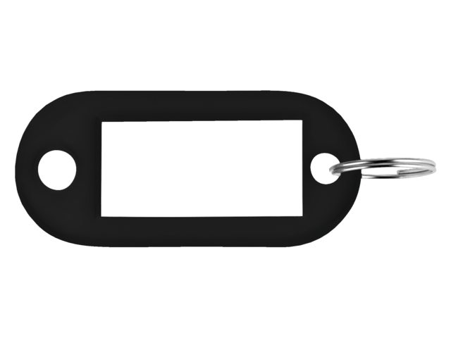 Sleutellabel Pavo kunststof zwart