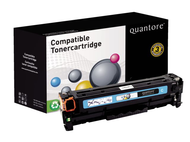 Tonercartridge Quantore HP CF401X 201X blauw HC