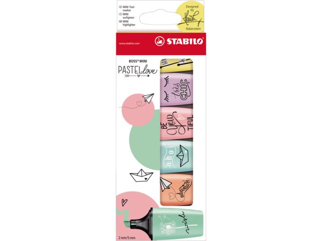 Markeerstift Stabilo Boss mini pastel love edition blister