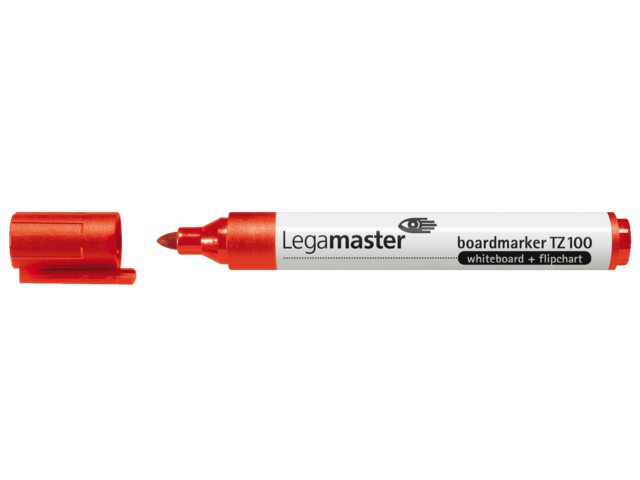 Viltstift Legamaster TZ100 whiteboard rond rood 1.5-3mm