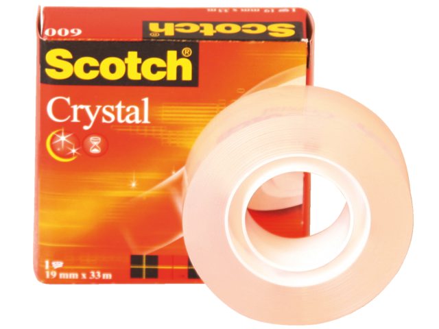 Plakband Scotch 600 19mmx33m Crystal Clear 