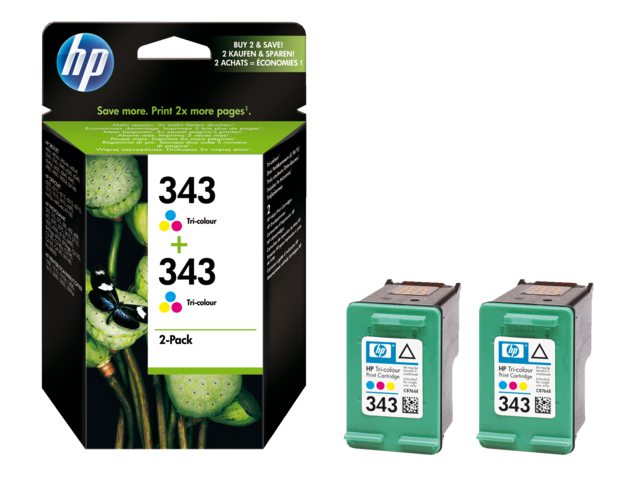 Inkcartridge HP CB332EE 343 kleur 2x