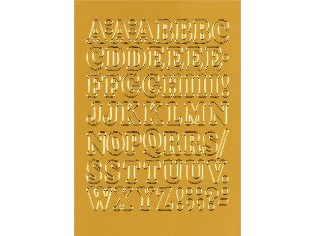 Etiket Herma 4183 12mm letters A-Z goudfolie 50stuks