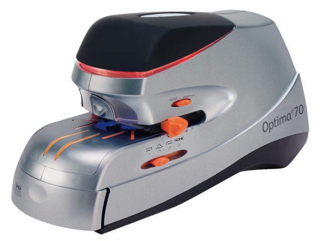 Nietmachine elektrisch Rexel Optima 70 70vel zilver/zwart