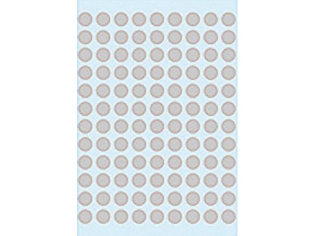 Etiket Herma 1838 rond 8mm grijs 540stuks