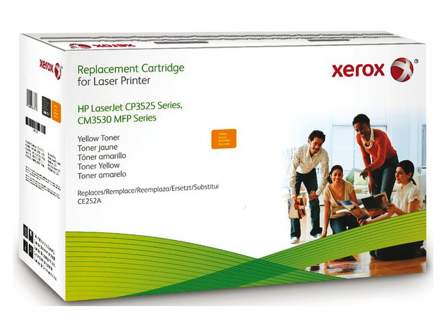 Tonercartridge Xerox 106R01585 HP CE252A 504A geel