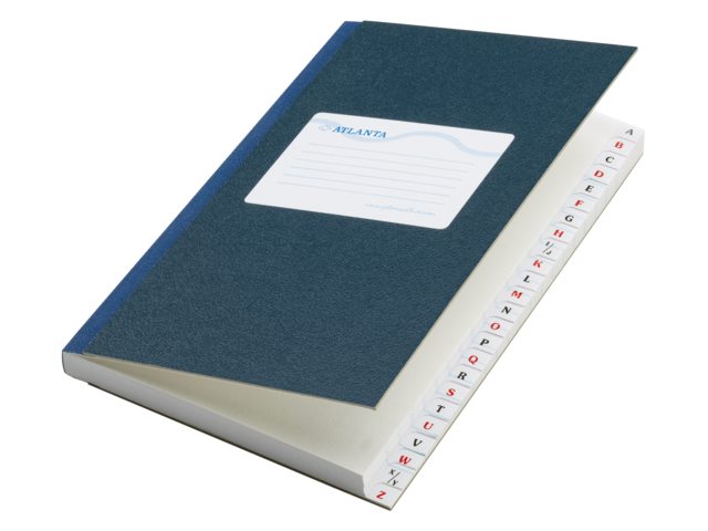 Notitieboek octavo Atlanta 2182204600 met alfabet blauw
