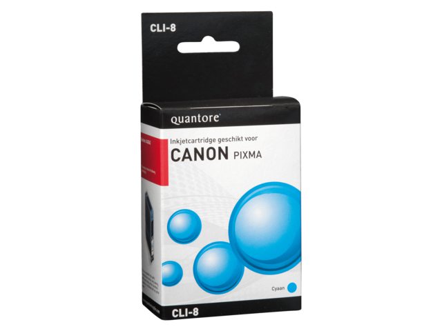 Inkcartridge Quantore Canon CLI-8 blauw+chip