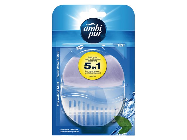 Toiletblok Ambi Pur Water en Mint 55ml navulbaar