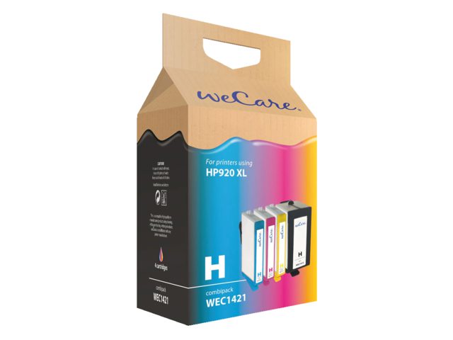 Inkcartridge Wecare HP C2N92AE 920XL zwart + 3 kleuren HC