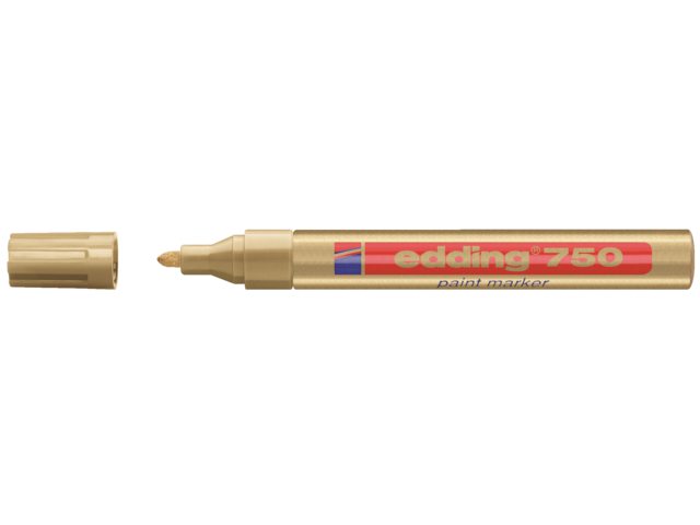 Viltstift edding 750 lakmarker rond goud 2-4mm