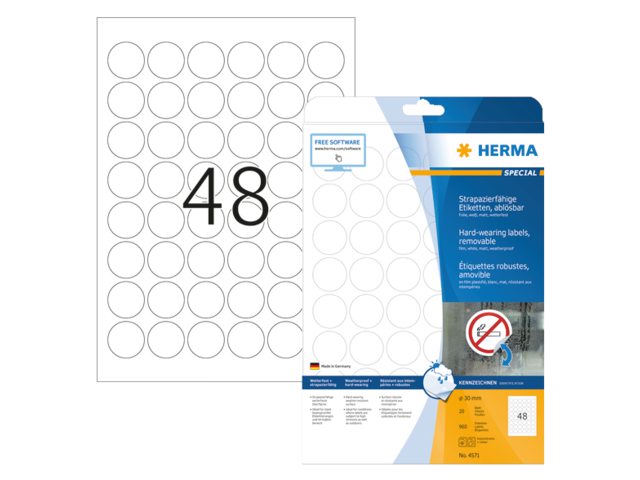 Etiket Herma 4571 30mm 960st