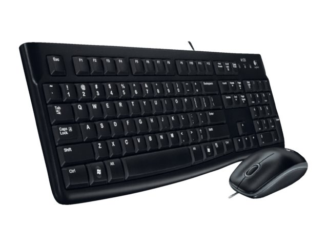 Toetsenbord Logitech K120 Qwerty +muis zwart