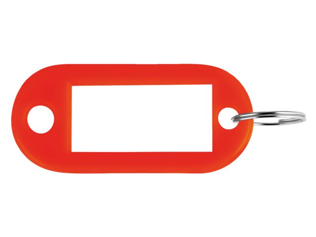Sleutellabel Pavo kunststof rood