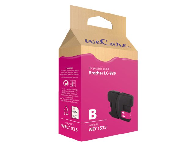 Inkcartridge Wecare Brother LC-980 rood