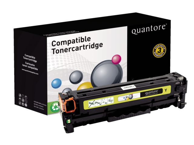 Tonercartridge Quantore HP CF402X 201X geel HC