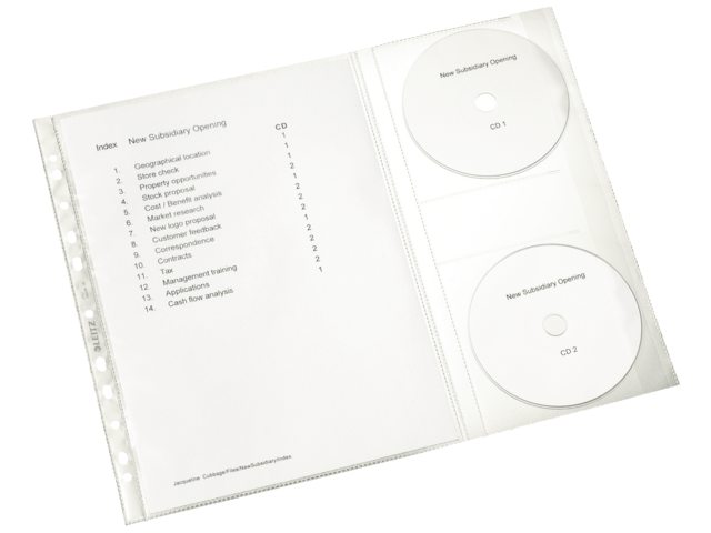 Showtas Leitz 4761 11-gaats PP 0.12mm met cd insteekhoes