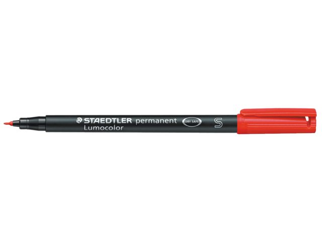 Viltstift Staedtler OHP Lumocolor SF313 rood fijn