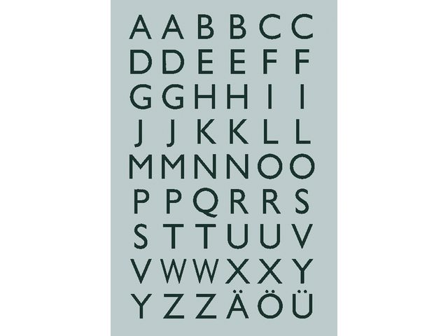 Etiket Herma 4133 13x12mm letters A-Z zwart op zilver