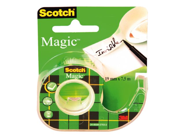 Onzichtbaar plakband Scotch Magic 810 12mmx10m +afroller