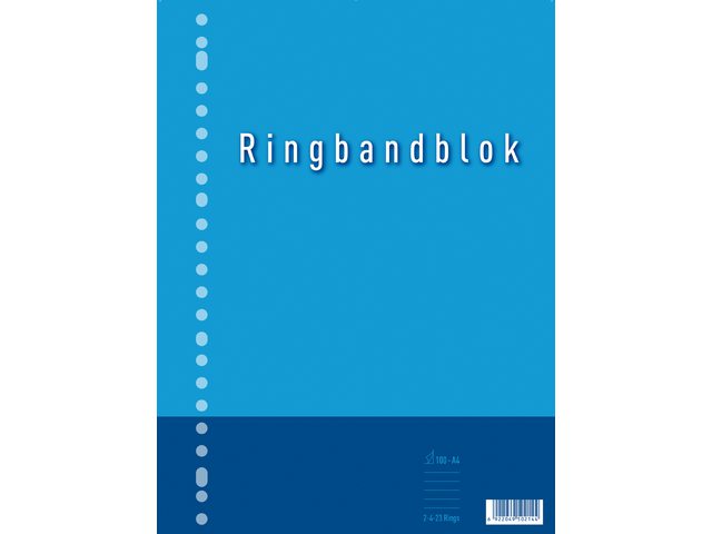 Ringbandblok A4 23-gaats ruit 5mm