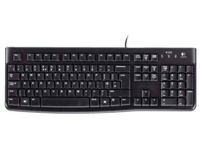 Toetsenbord Logitech K120 Qwerty zwart
