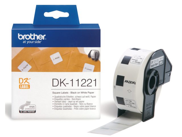 Etiket Brother DK-11221 23x23Mm 1000stuks