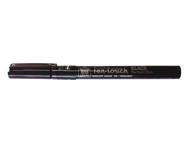 Viltstift Bruynzeel pen-touch F zwart 2-3mm