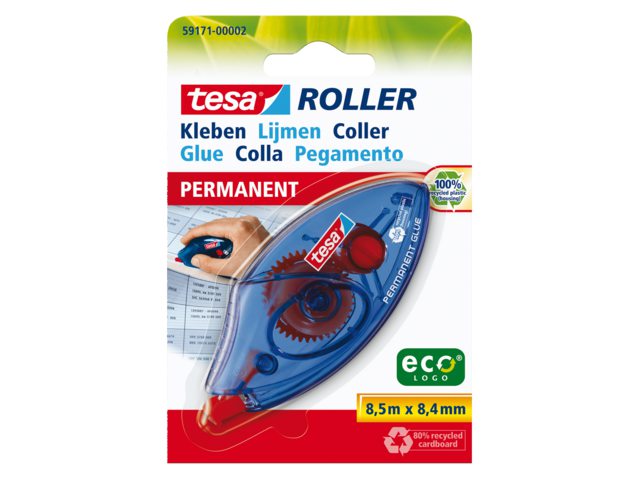 Lijmroller Tesa Eco permanent op blister