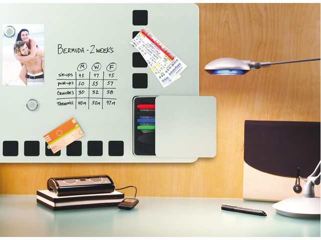 Whiteboard Duobord Rexel 61x39cm zilver magnetisch