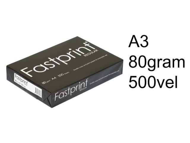 Kopieerpapier Fastprint regular A3 80gr wit 500vel