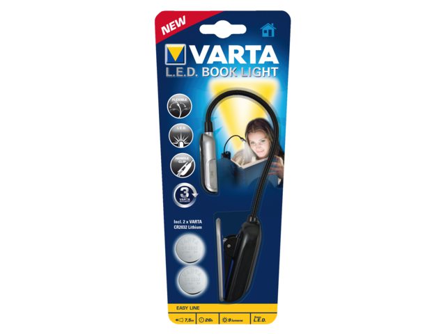 Zaklamp Varta Led Book met 2xCR2032 batterijen
