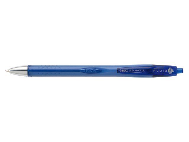 Balpen Bic Atlantis fluid blauw 0.35mm