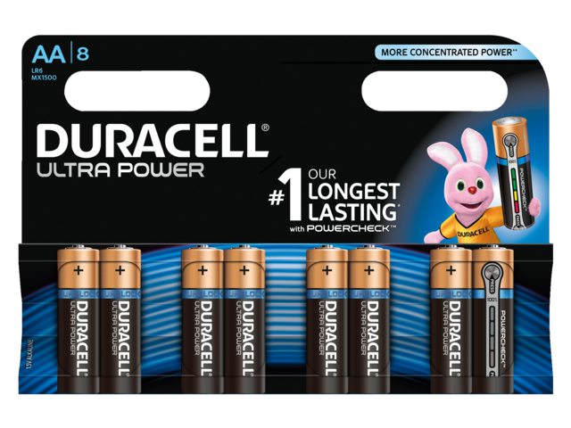 Batterij Duracell Ultra Power 8xAA alkaline