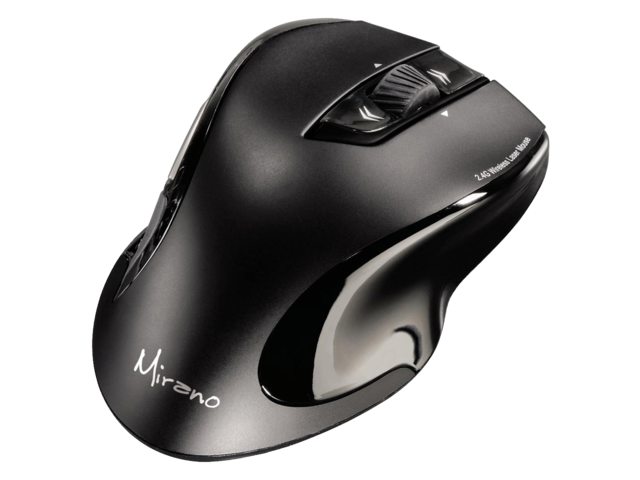 Muis Hama Mirano laser draadloos zwart