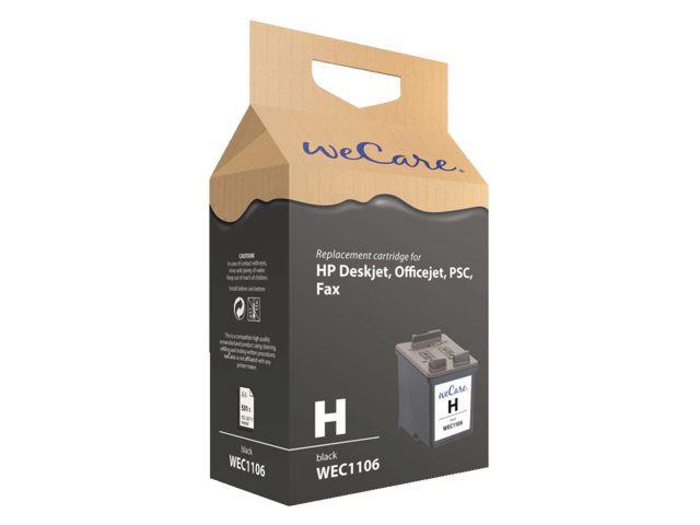 Inkcartridge Wecare HP C9351A 21 zwart